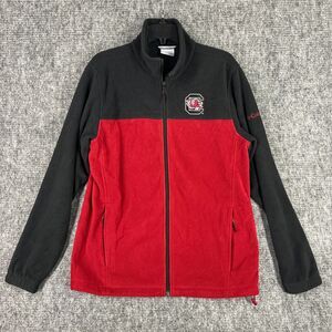University South Carolina Sweater Mens‎ M Red Columbia Fleece Zip-Up Alumni